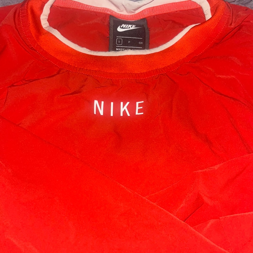 Red Nike Windbreaker Crop